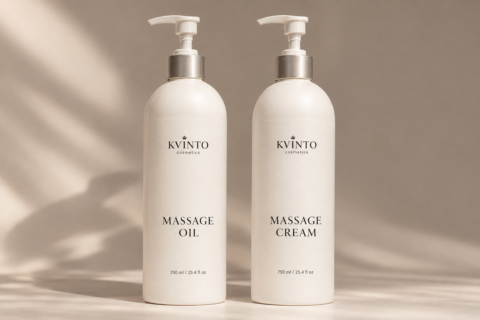 Kvinto Massage Oil та Massage Cream, 750 мл